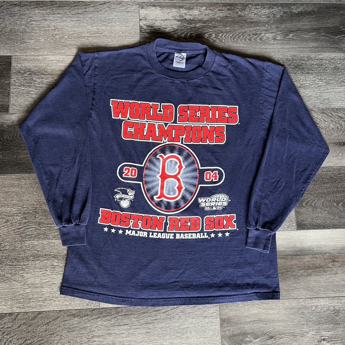 Vintage 2004 Mlb Boston Red Sox World Series Longsleeve Tee