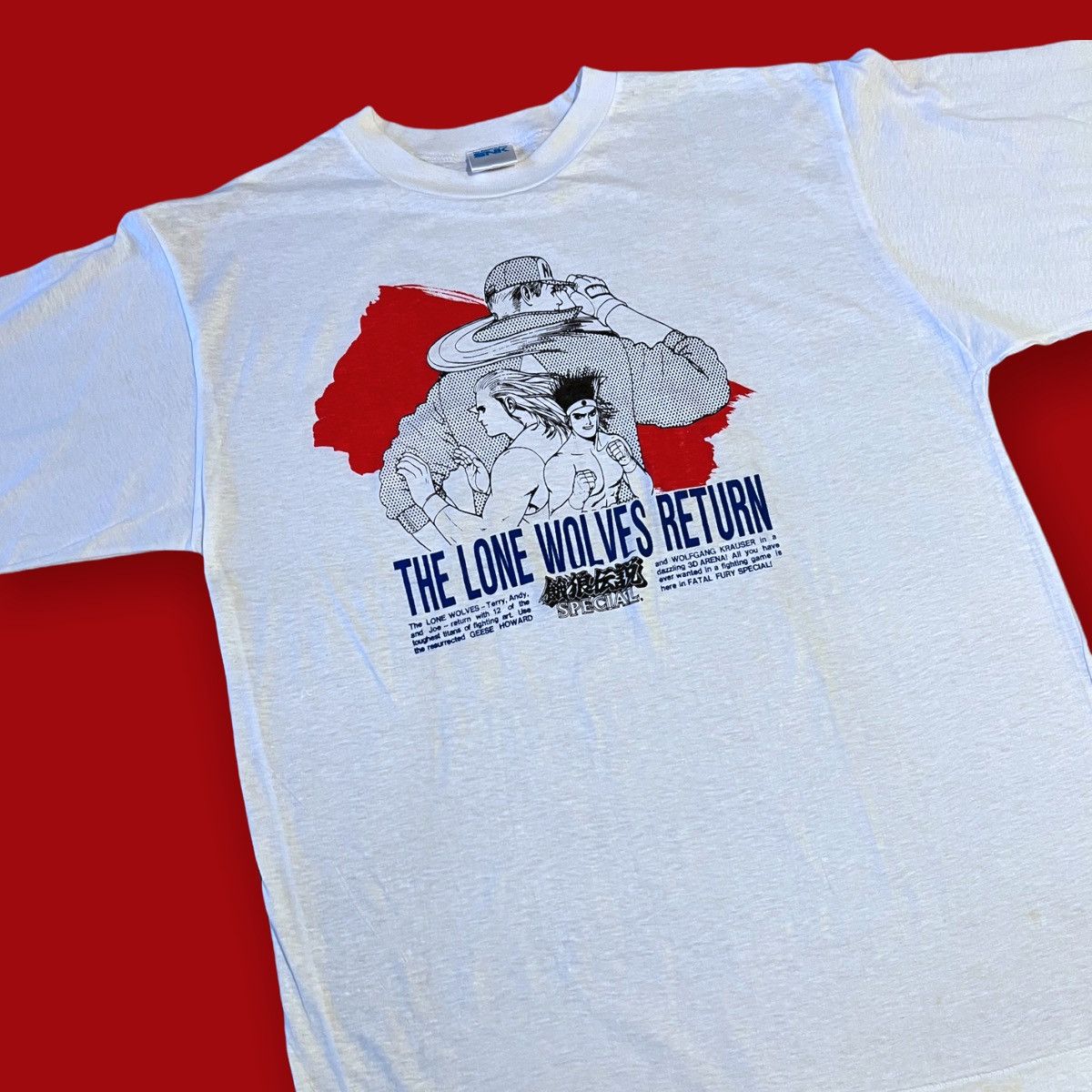 Vintage 1993 Fatal Fury King Of Fighters The Lone Wolves Ds T Shirt