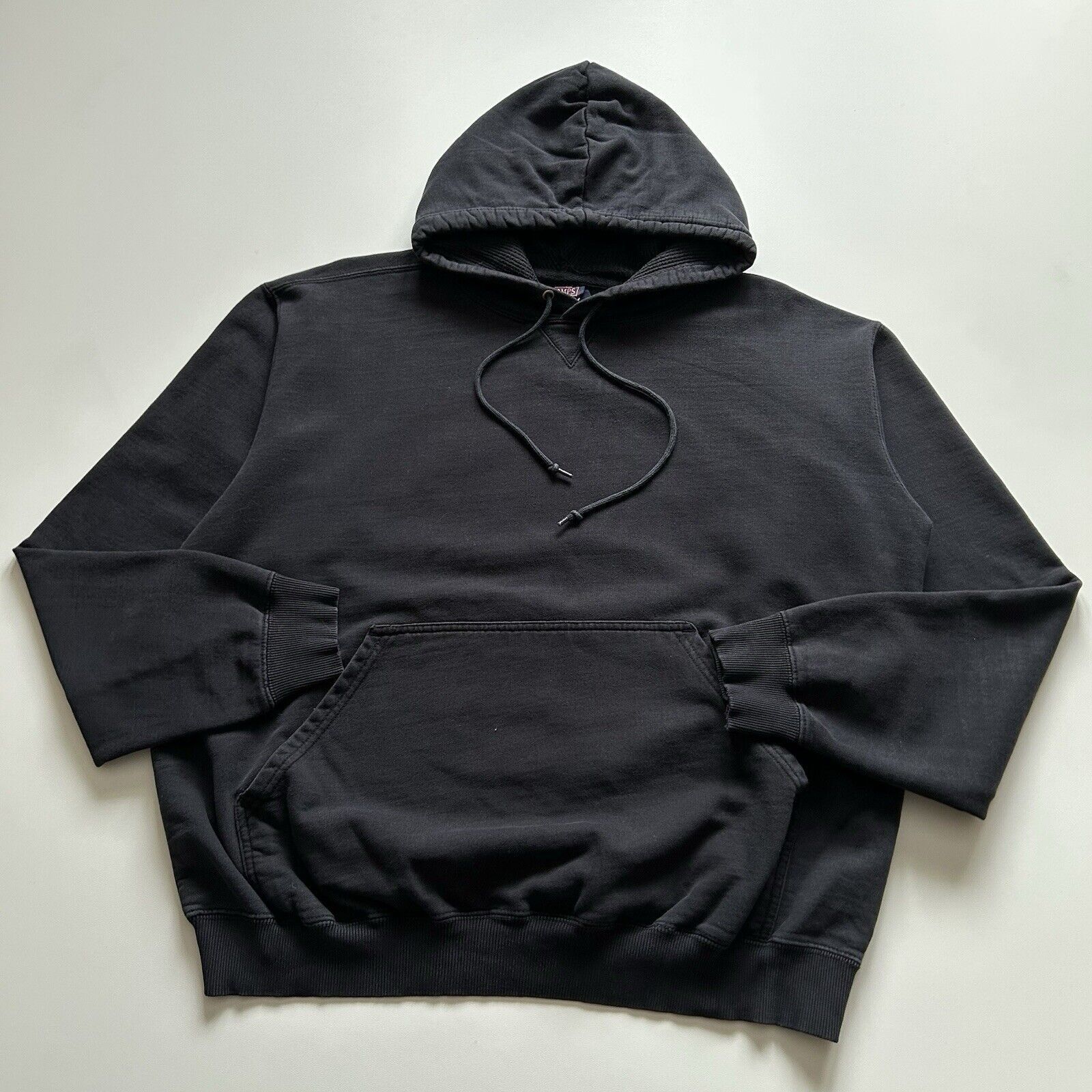 Vintage 2000s Sun Faded Black Blank Basic Pullover Hoodie Xl T-Shirts, Sweatshirt | FlexRushtees.com