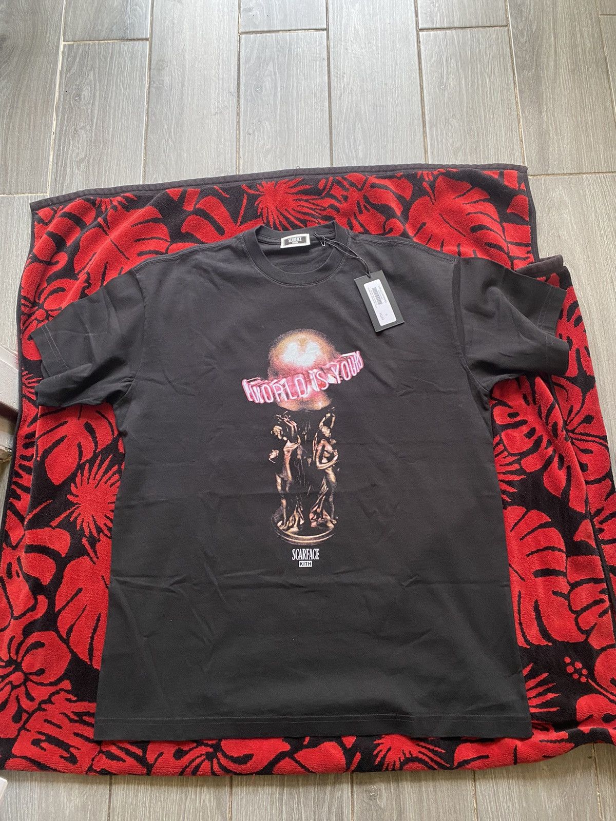 Kith Scarface The World Is Yours Tee Small Hoodie, Sweatshirt | FlexRushtees.com