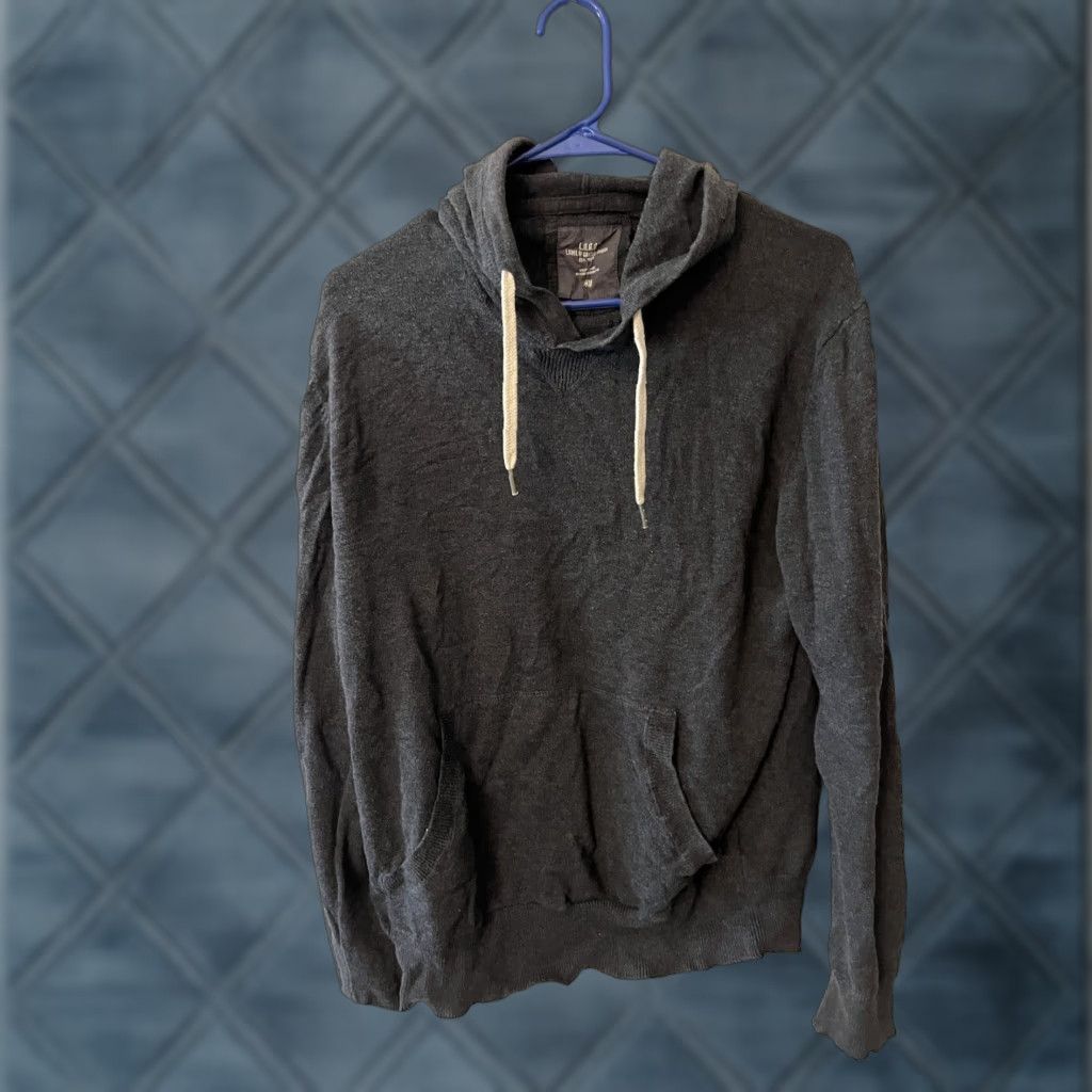 M H M Hoodie Mens Logg Dark Gray Large Drawstring Front Pockets All Seasons Hooded Pockets Fall Me