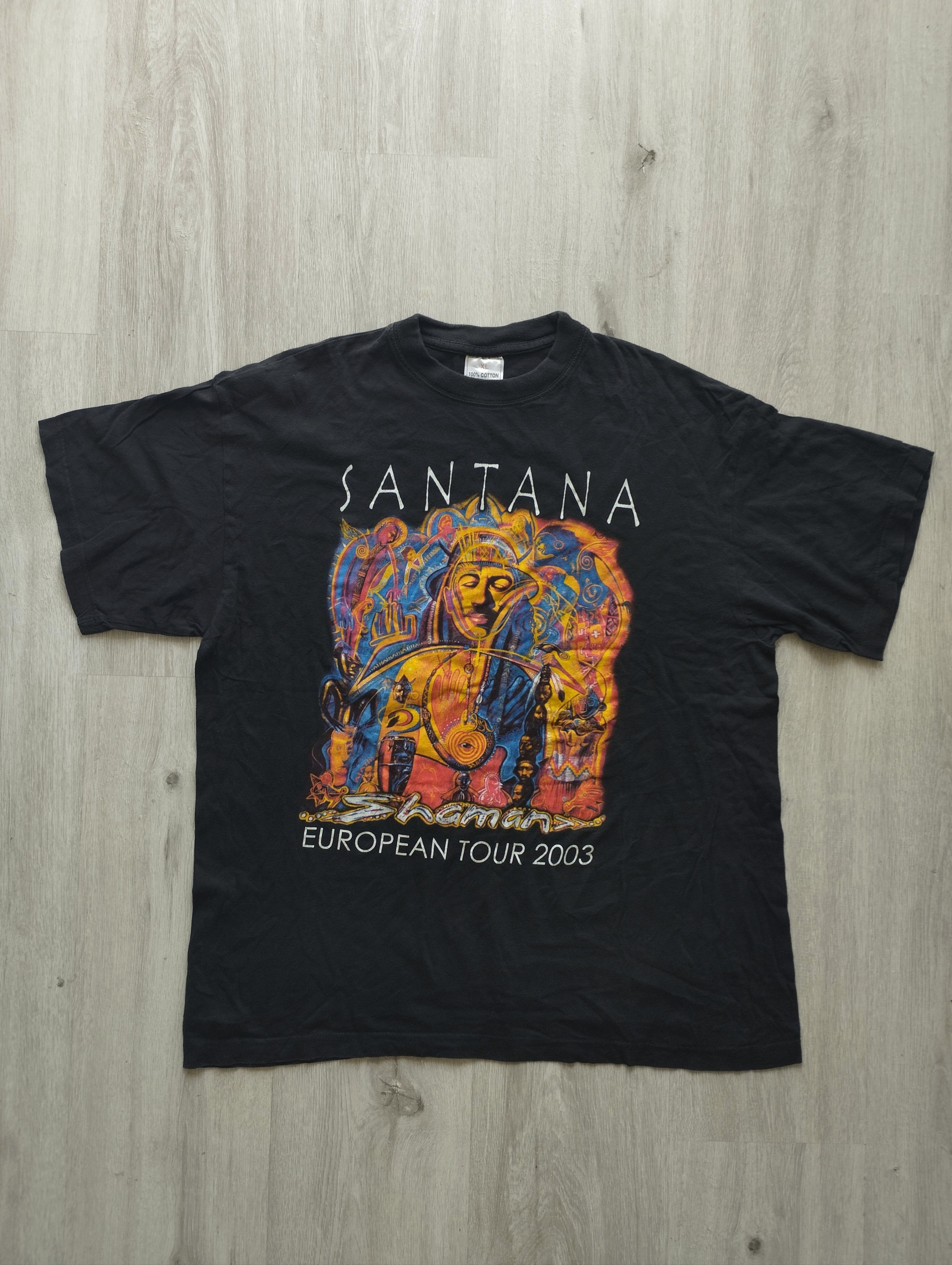 Vintage Santana Shaman European Tour 2003 Vintage T Shirt Size Xl Hoodie, Sweatshirt | FlexRushtees.com