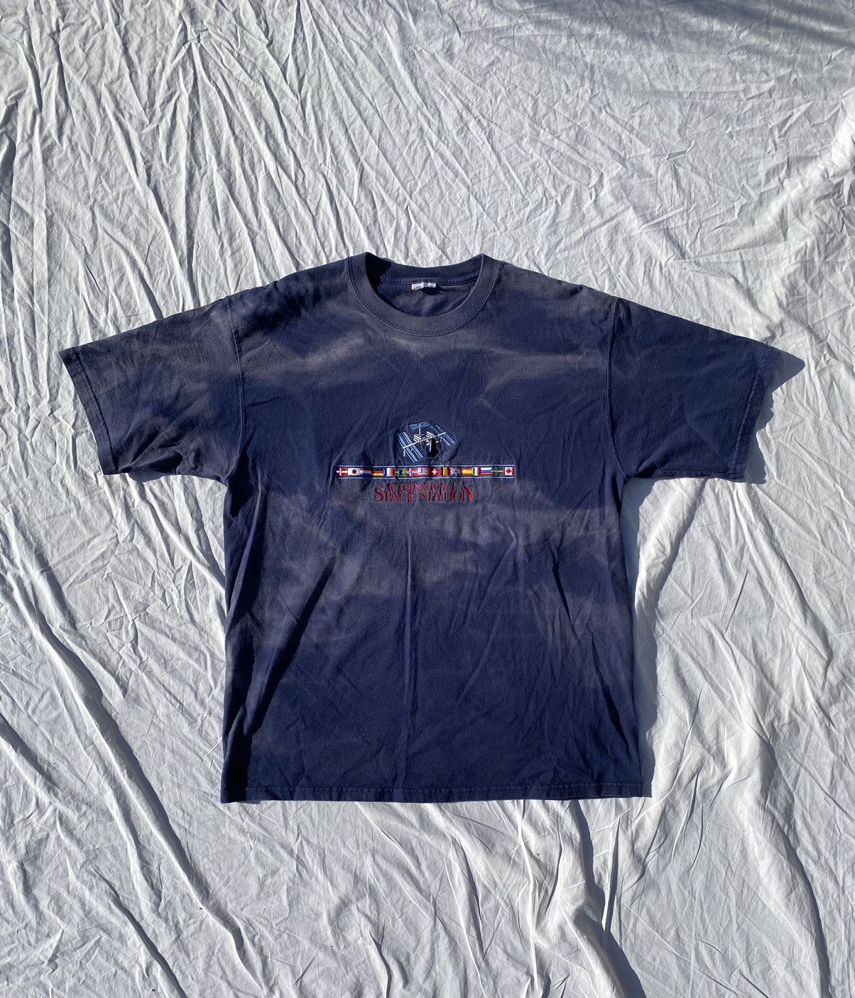Vintage Faded Navy Space Station Tee