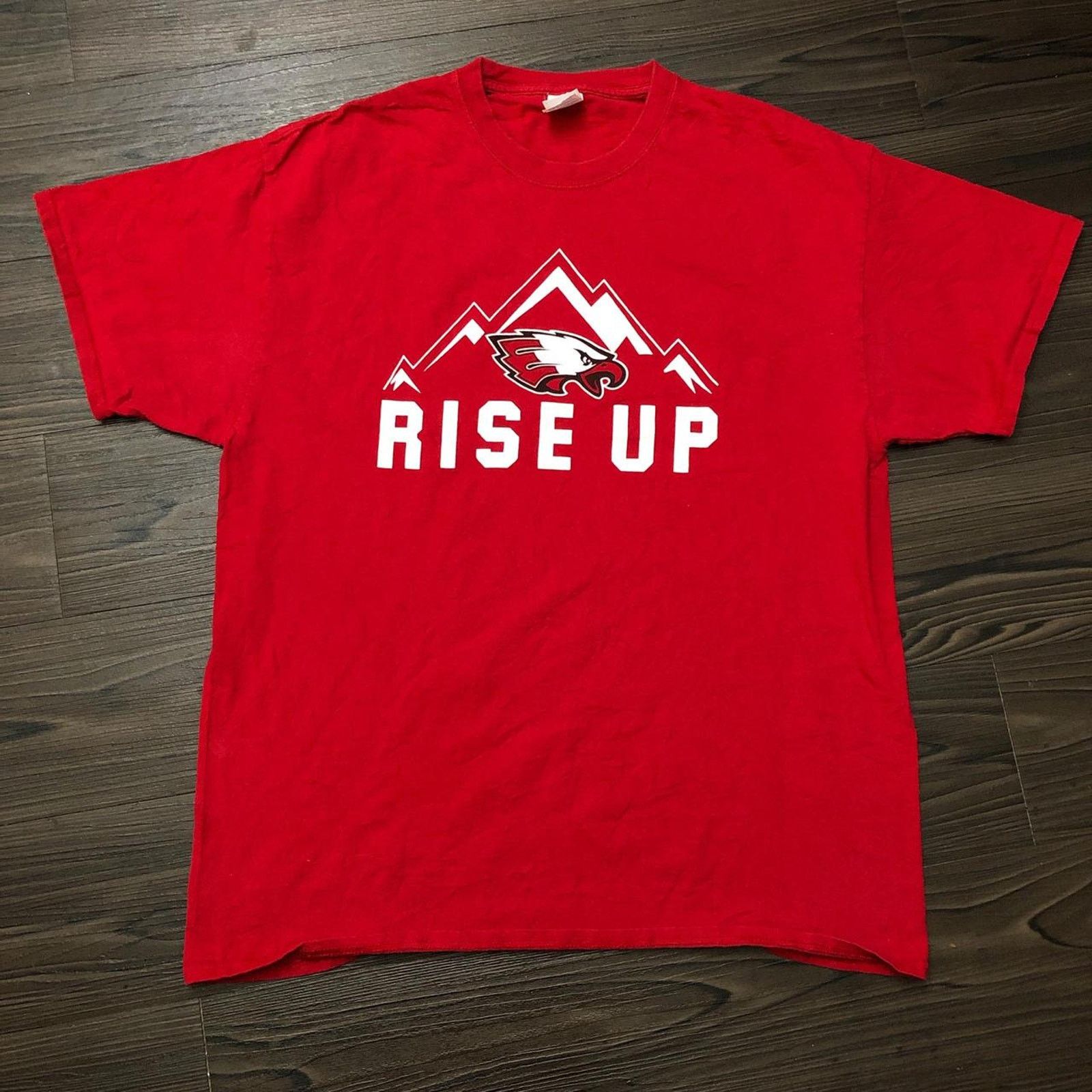 Other Men S Red Rise Up Eagle Mountain Graphic Tee