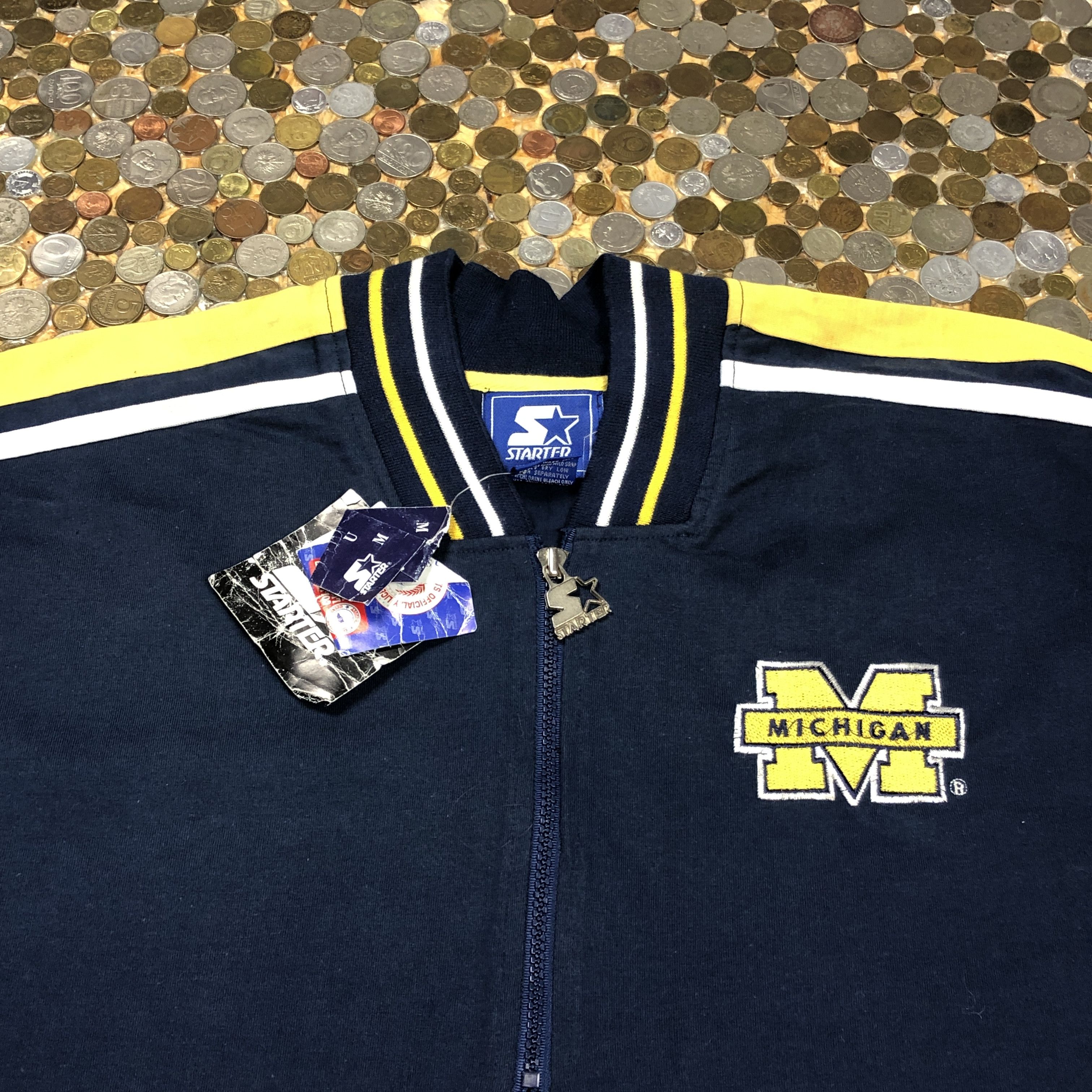 Starter Vintage 90s Michigan Zip Tee T Shirt