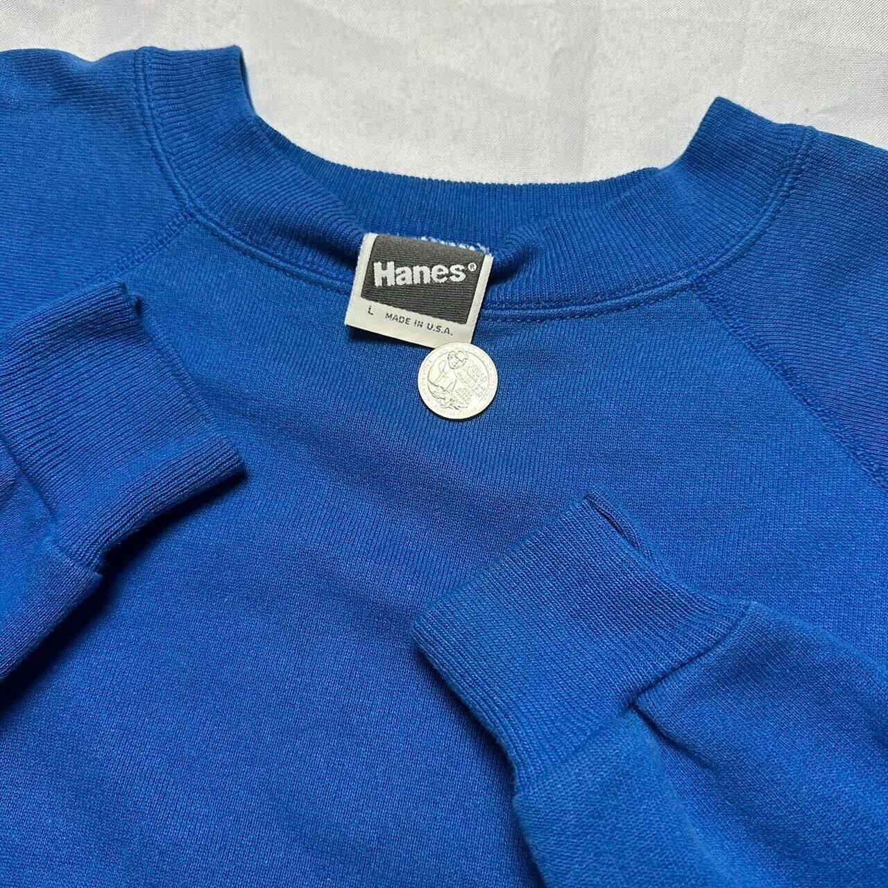 Vintage 80s Hanes Sweatshirt Crewneck Made In Usa Minimalis
