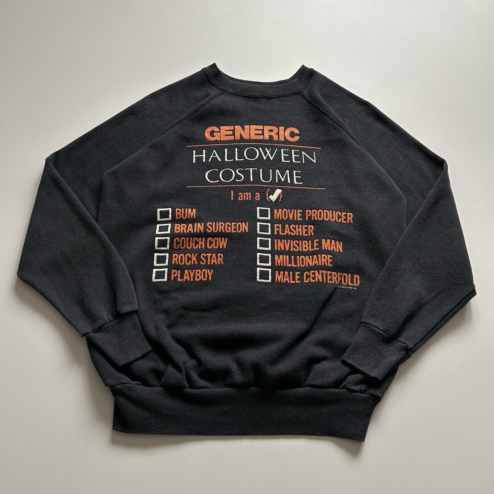 Vintage 90s Generic Halloween Costume Funny Crewneck Large