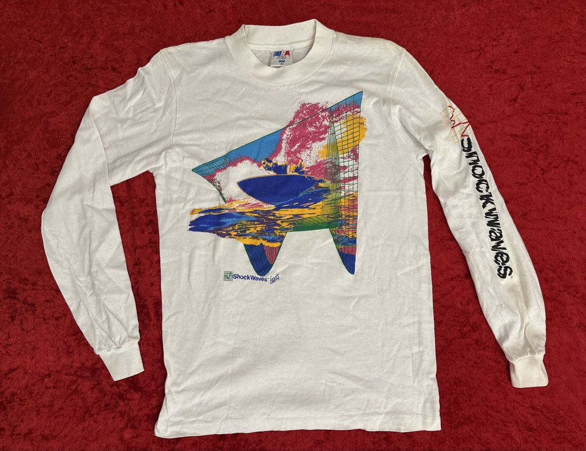S Vintage Levi S Shock Waves Surfing Tee Shirt Deadstock Sz M Hoodie, Sweatshirt | FlexRushtees.com