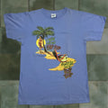 Vintage Caribbean Soul T Shirt Men L Blue 90s Beach Tropical Crew Neck Short Sleeve Graphic
