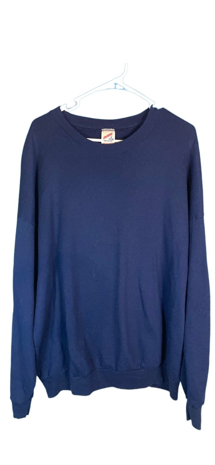 Vintage Boxy Jerzees Navy Blue Crewneck Sweatshirt Size 3 Xl