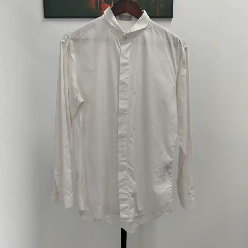 Dior White Cotton Long Sleeve Shirt For Spring 0089