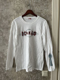 Vintage Style Long Sleeve Scream Graphic Tee White