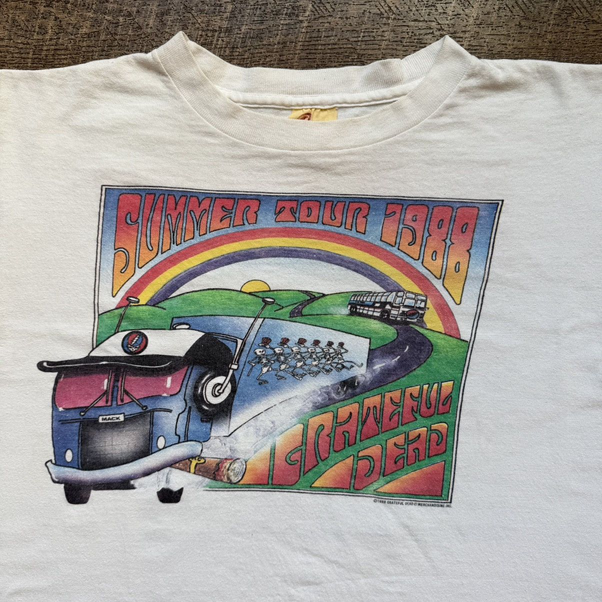 Vintage Vtg Mens L Grateful Dead Summer Tour 1988 Stoner Rare Tee Hoodie, Sweatshirt | FlexRushtees.com