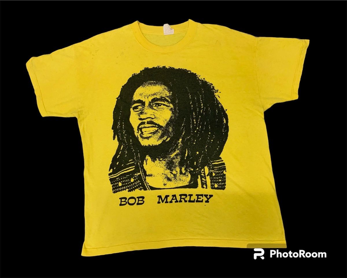 Vintage 90s Bob Marley Big Face On Screen Star Tag Rare Colour T-Shirts, Hoodie, Sweatshirt | FlexRushtees.com