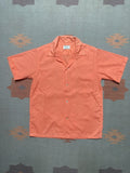 Vintage 50s 60s Loop Collar Shirt Cotton Peach Boys 16 Men S S Xs
