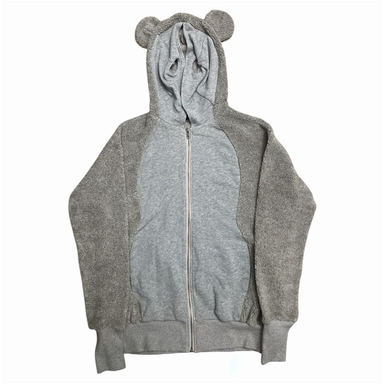 Net Ne Net Sample Grey Skeleton Bear Ear Hoodie