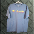 Vintage Columbia T Shirt Mens 2xl Blue Grahpic Outdoors Fishing Hiking Casual Logo Ttg