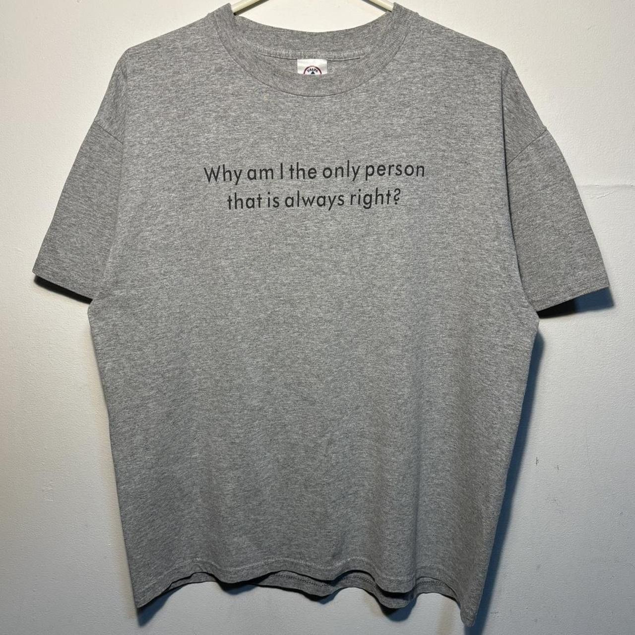 Vintage Early 2000s Heather Grey Funny Slogan T Shirt Hoodie, Sweatshirt | FlexRushtees.com