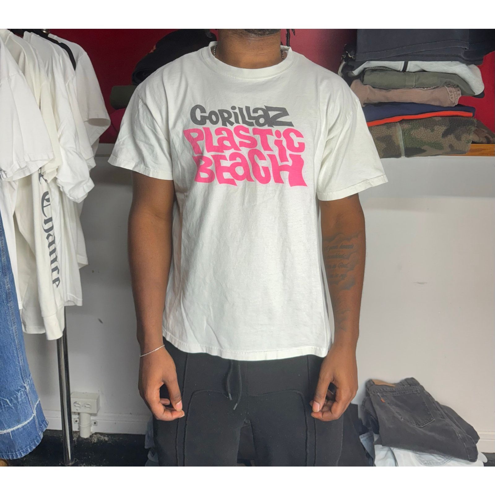 Fruit Of The Loom Y2k Gorillaz Plastic Beach Band Tee