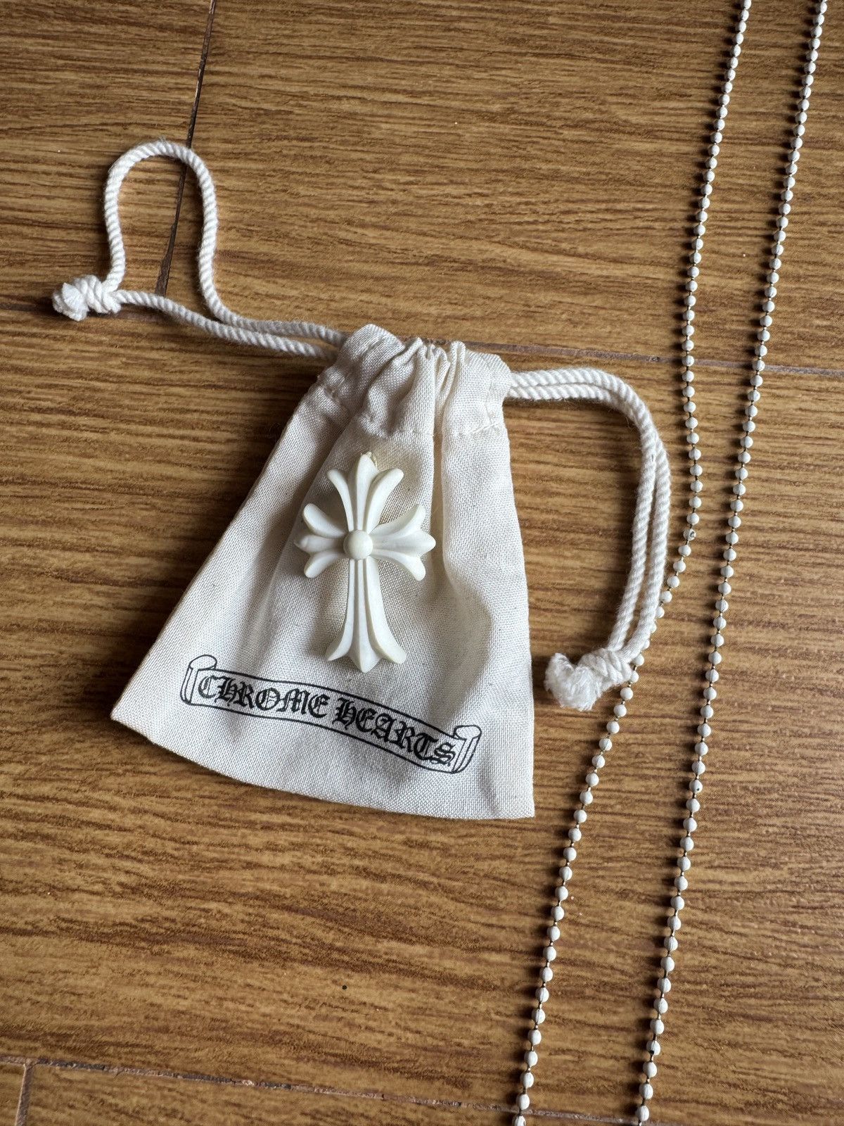 Hearts Chrome Hearts Silicone White Cross Necklace