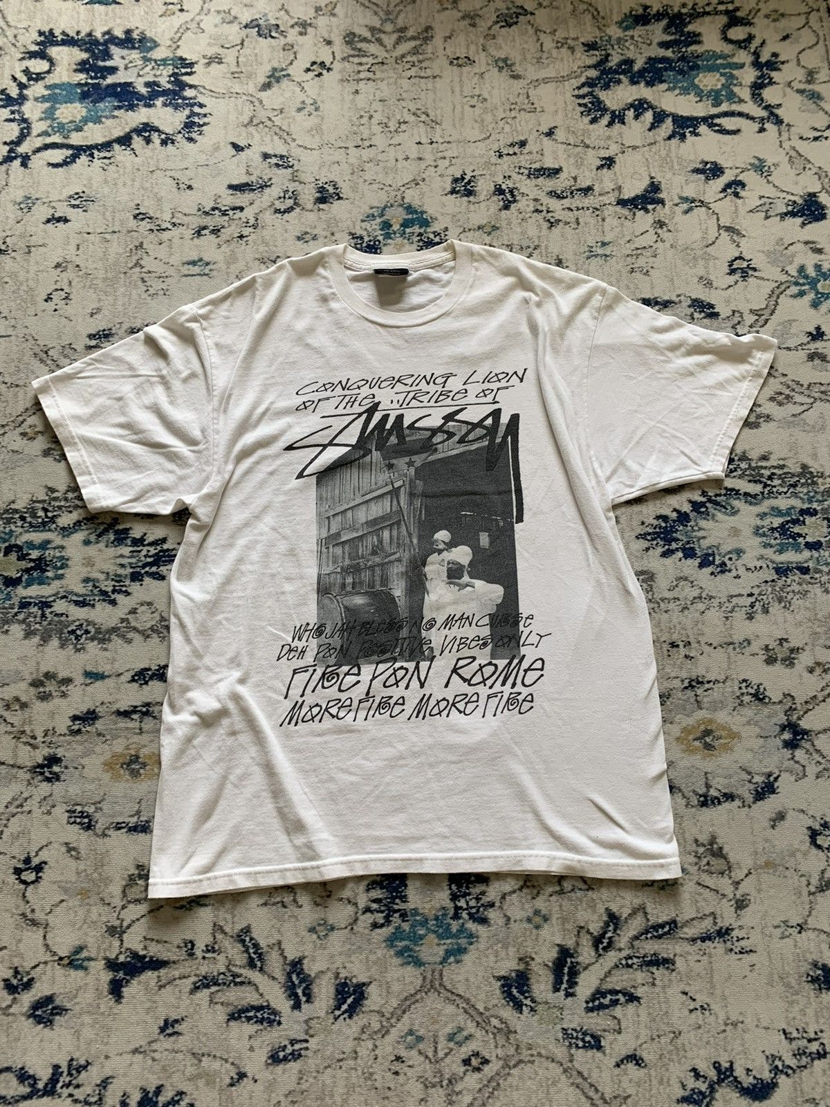 Stussy Vintage Tribe Of Stussy Tee White Hoodie, Sweatshirt | FlexRushtees.com
