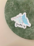 Skiing Snowboarding Pun Die-Cut Sticker