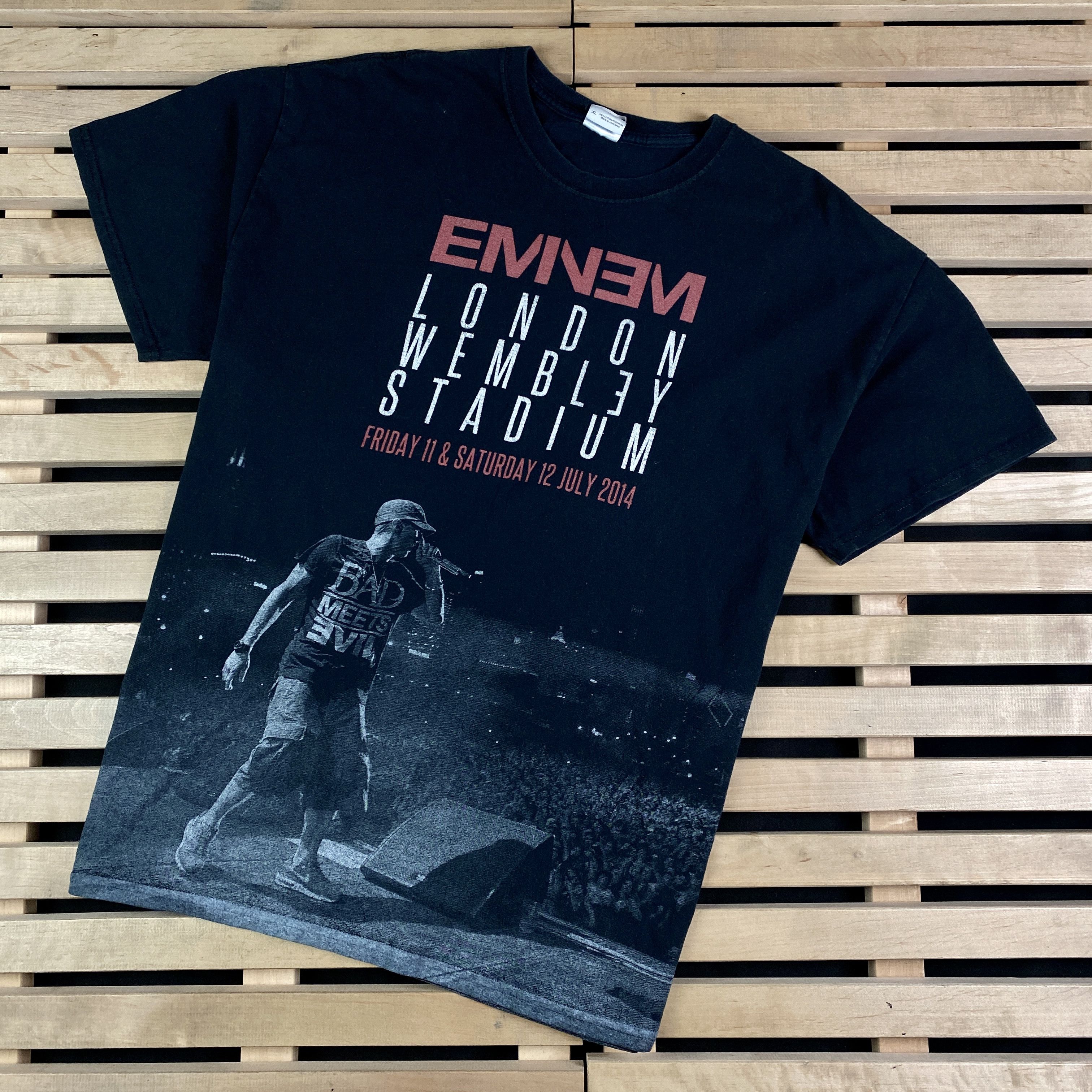Rap Tees X Vintage Mens Vintage T Shirt Eminem Wembley London Size Xl Hoodie, Sweatshirt | FlexRushtees.com
