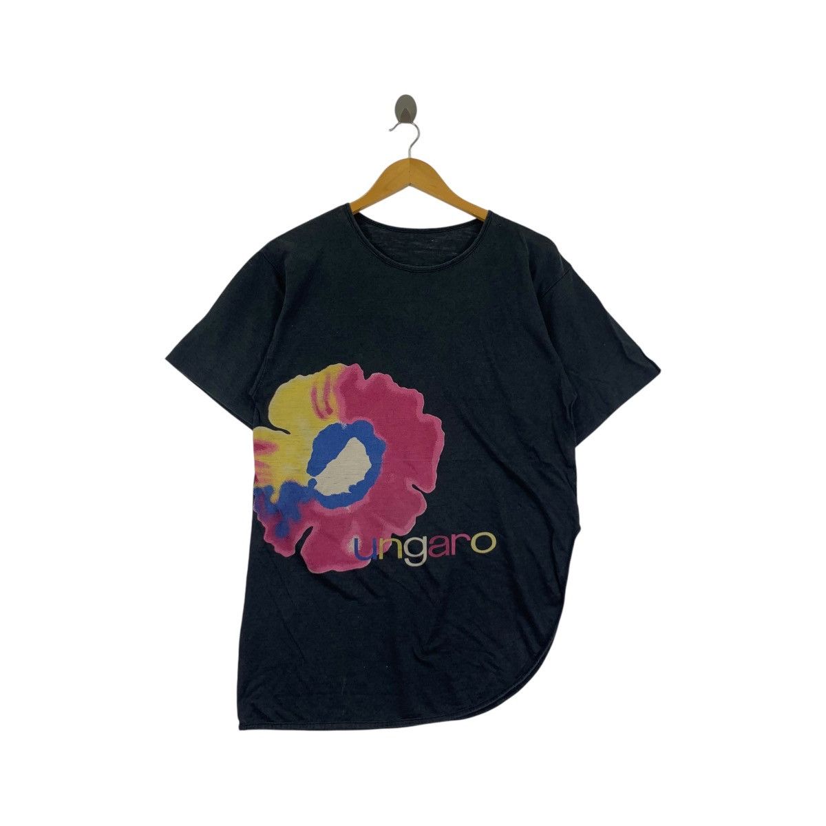 Vintage Ungaro Paris Floral Illustration Painting Tee Shirt