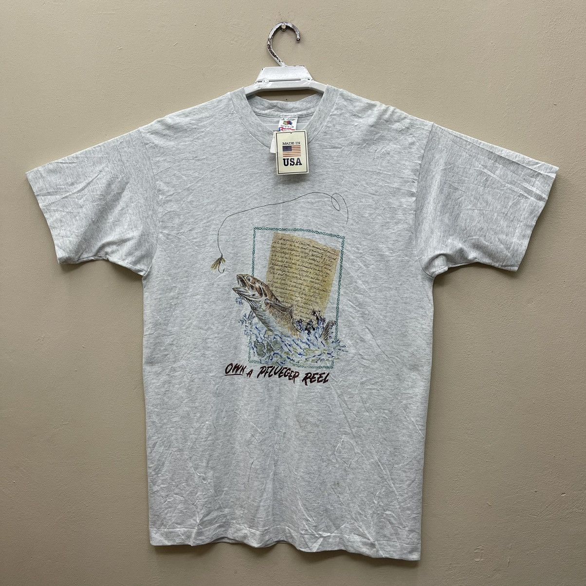 Vintage 90s Own A Pflueger Reel T Shirt Deadstock Condition Hoodie, Sweatshirt | FlexRushtees.com