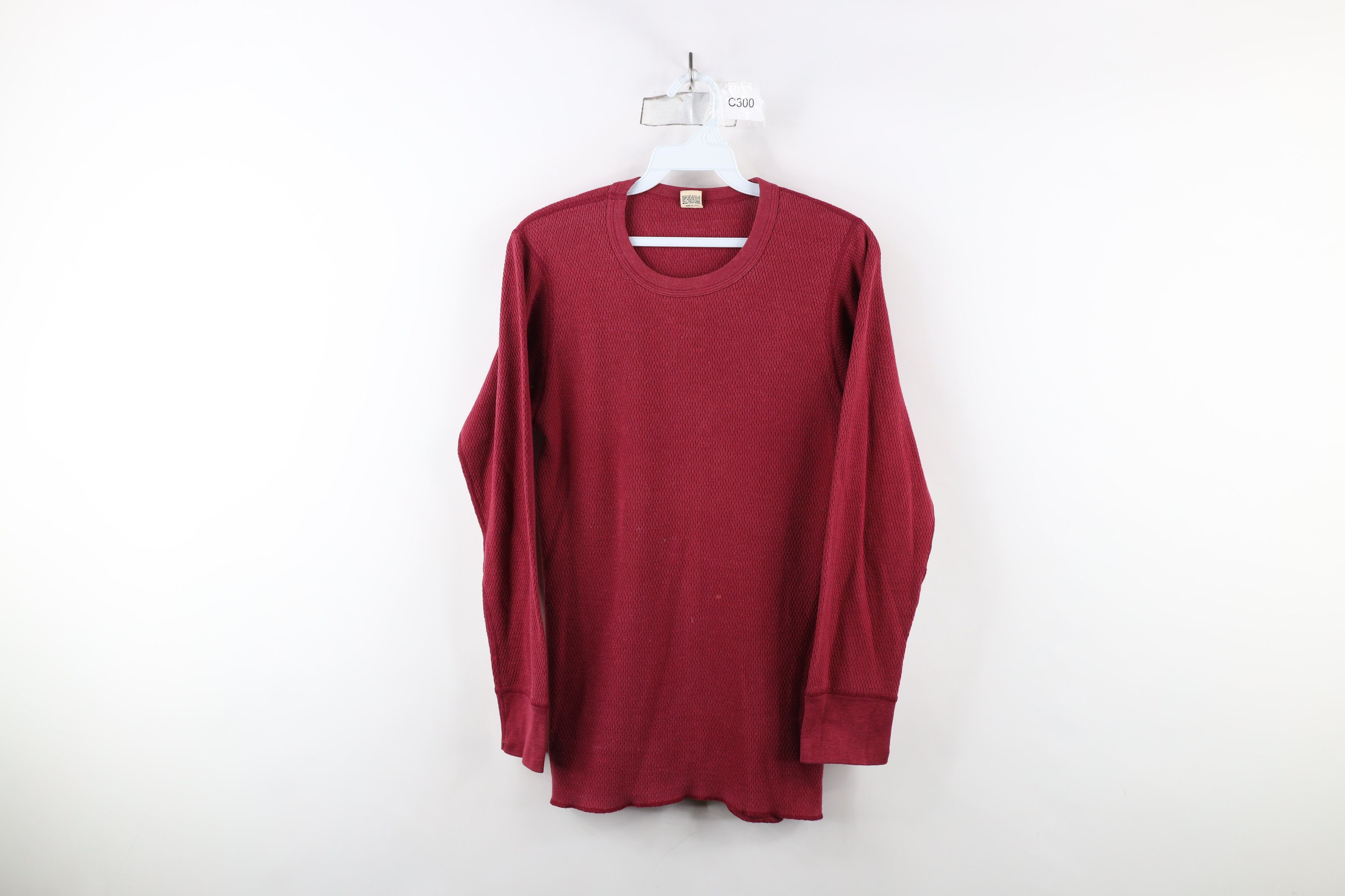 Vintage 70s Hanes Blank Thermal Waffle Knit T Shirt Usa