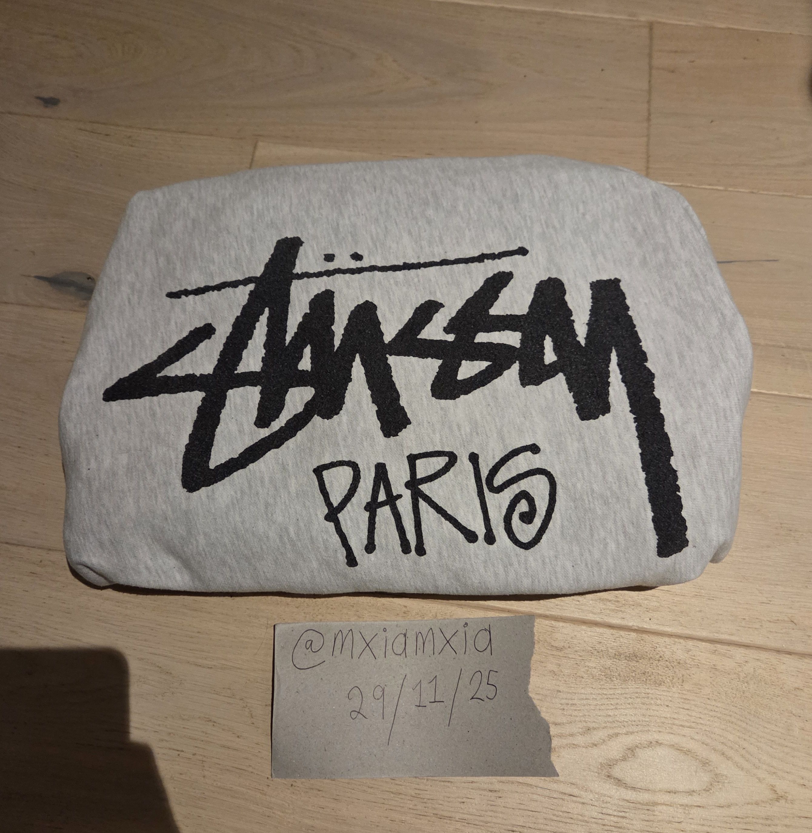 Stussy Paris Hoodie Ash Heather