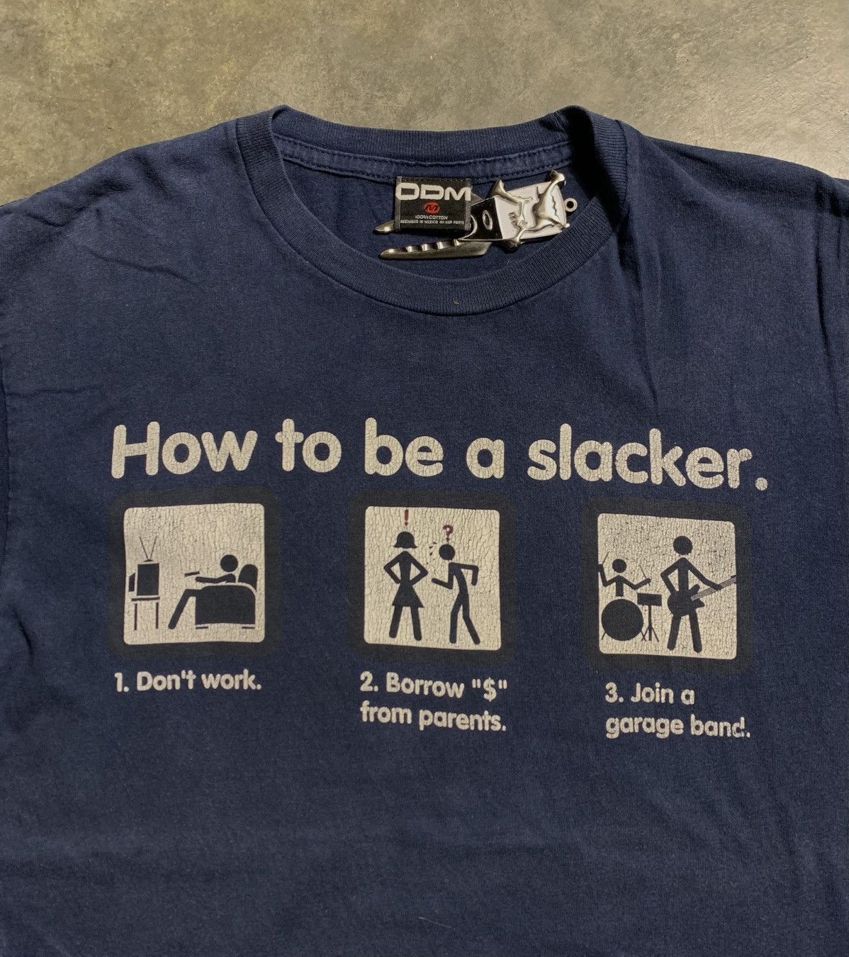 Vintage Vtg Y2k Wording How To Be A Slacker Odm Art Tee Hoodie, Sweatshirt | FlexRushtees.com