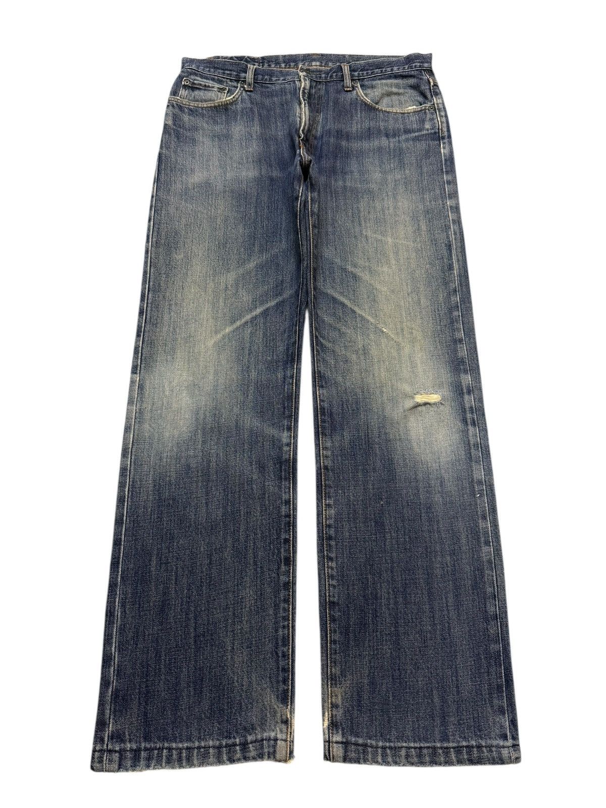 Kapital Vintage Y2k Japanese Brand Blue Faded Wash Whiskers Wide Leg T-Shirts, Hoodie, Sweatshirt | AU16VibeMintTees.com