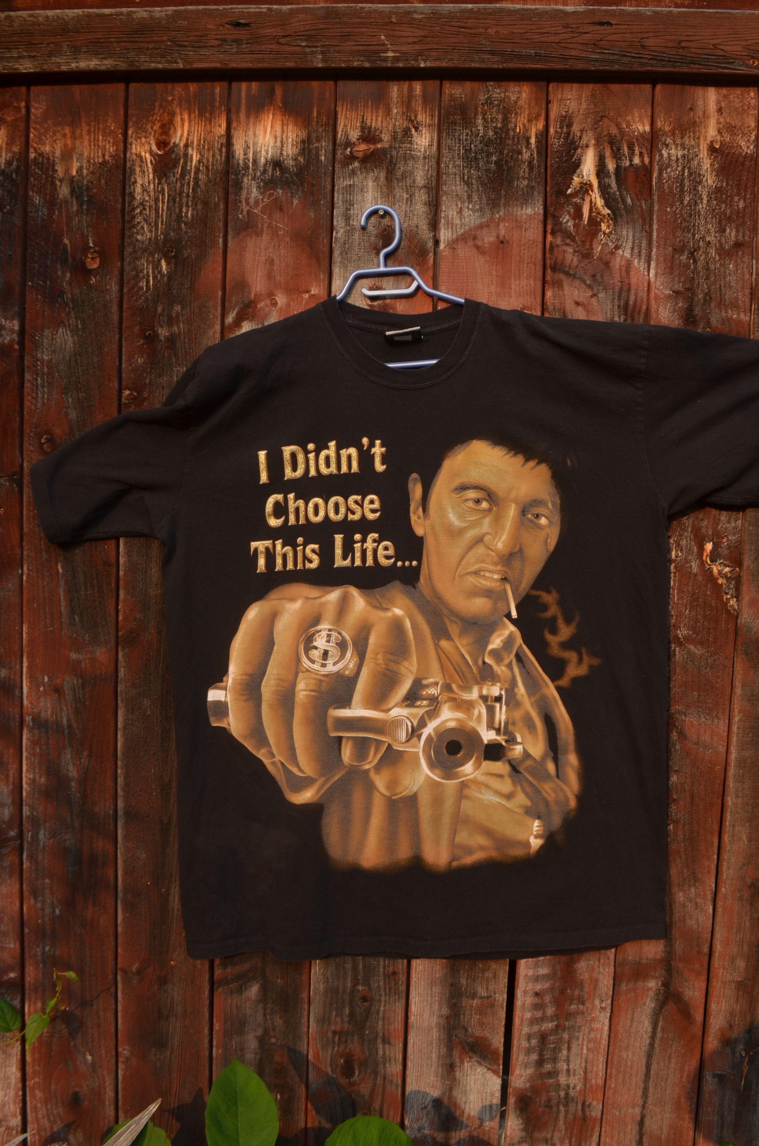 Vintage Scarface I Didn T Choose This Life It Chose Me Shirt Hoodie, Sweatshirt | FlexRushtees.com