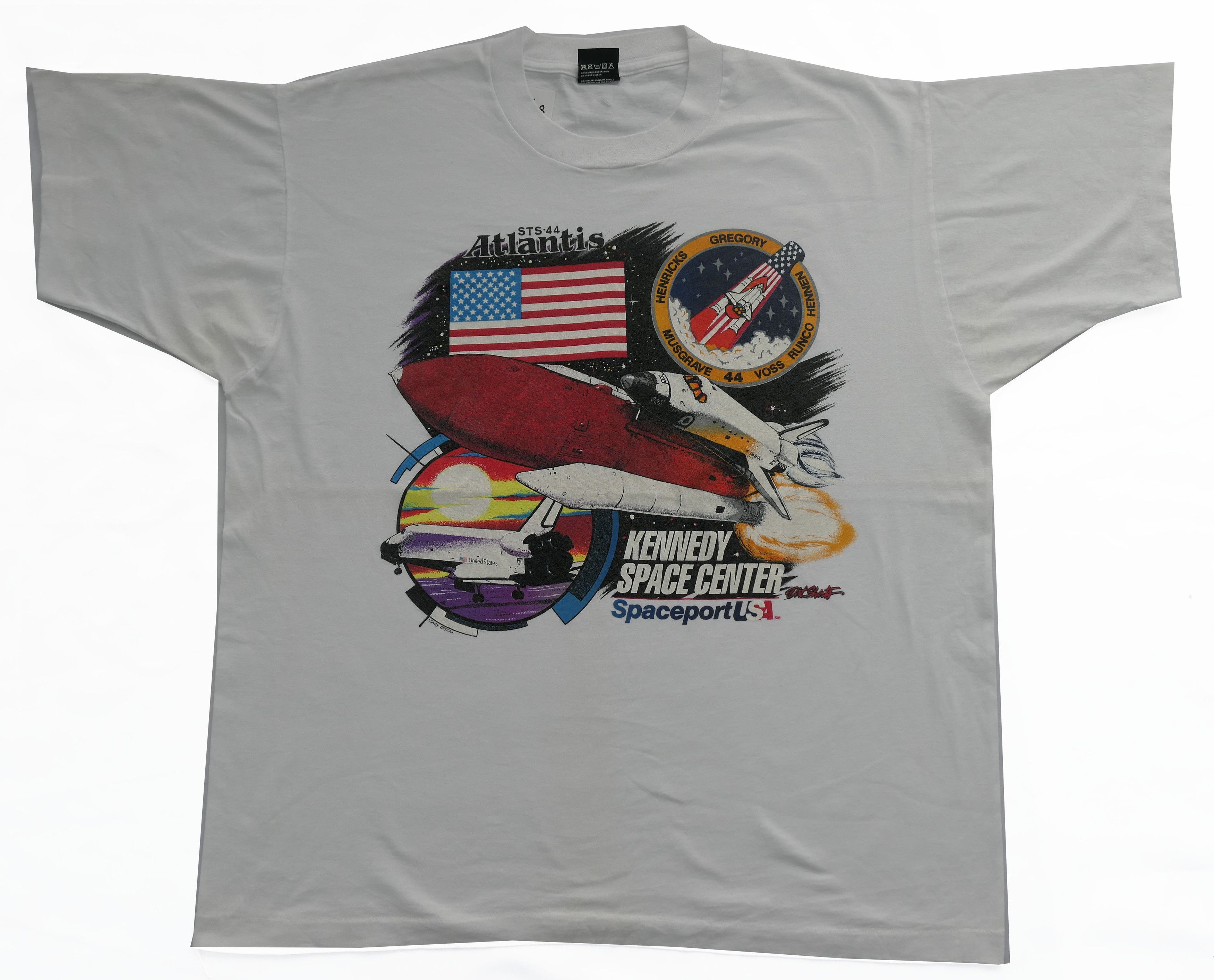 Vintage 90 S Kennedy Space Centre Usa Paperthin T Shirt