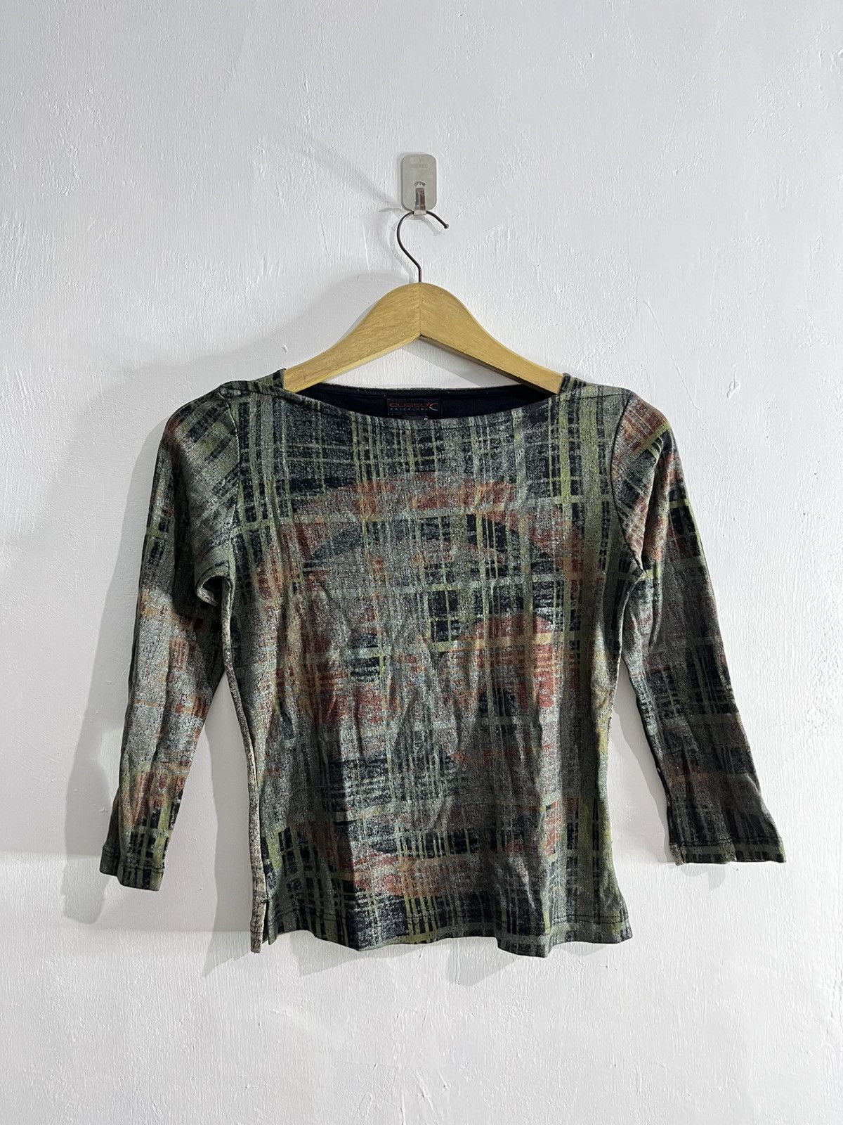 Barcelona Custo Barcelona Abstract Waxed Longsleeve Tshirt