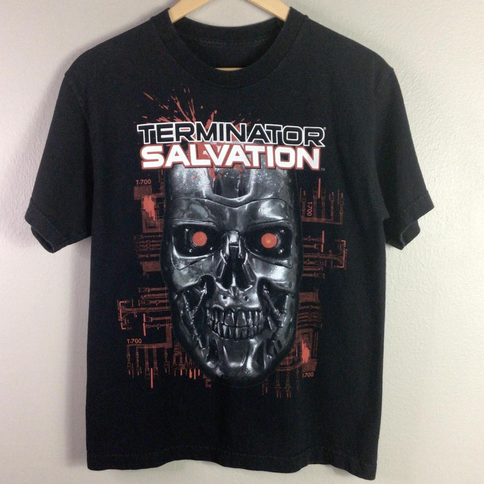 Other Vintage Terminator Salvation Movie Promo T Shirt Black Med Hoodie, Sweatshirt | FlexRushtees.com