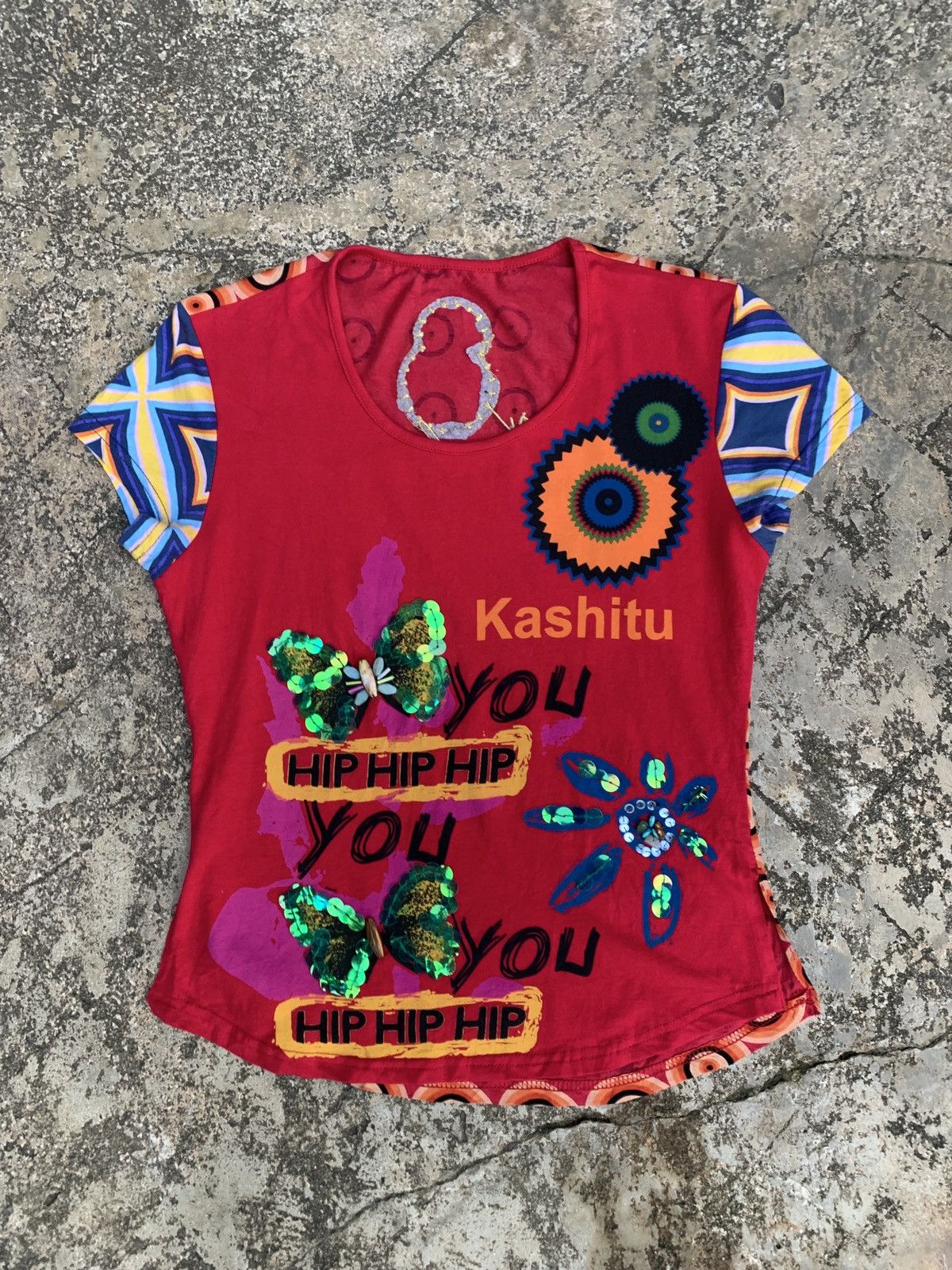 Other Y2k Kashitu Butterflies Psychedelic Sequin Beady Top