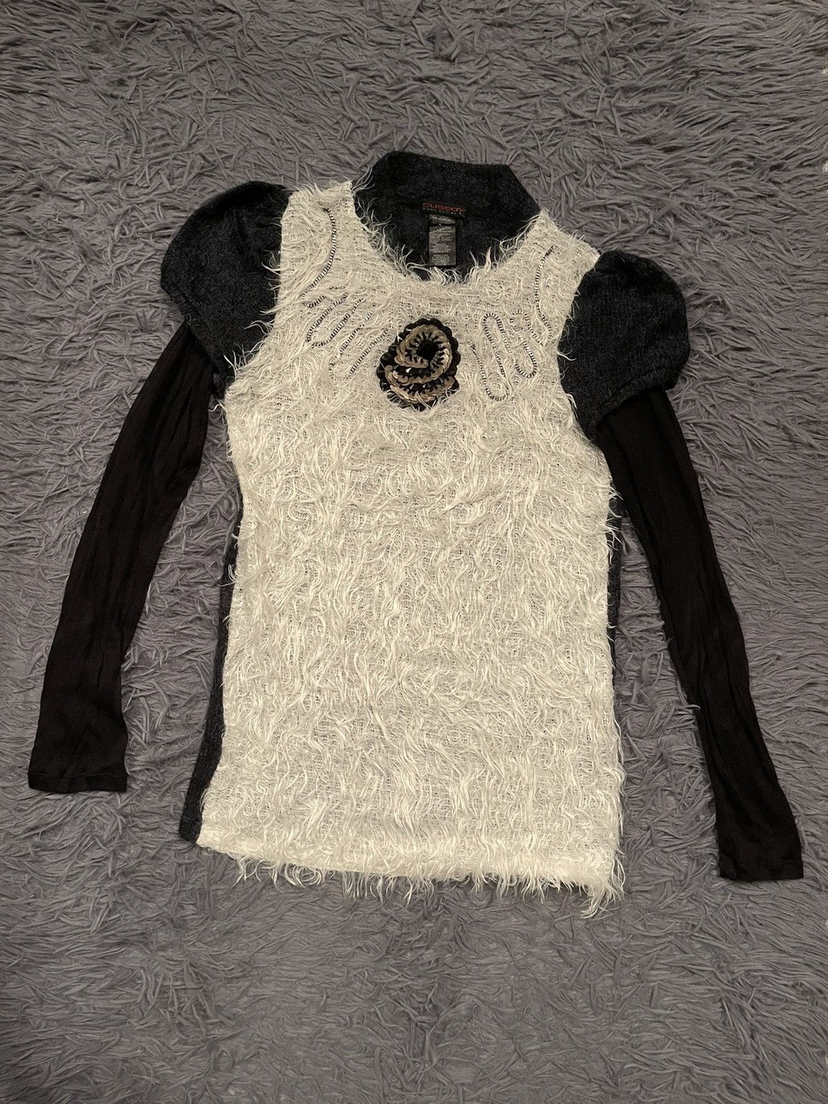 Vintage Custo Barcelona Y2k Vintage Fuzzy Mohair Wool Longsleeve