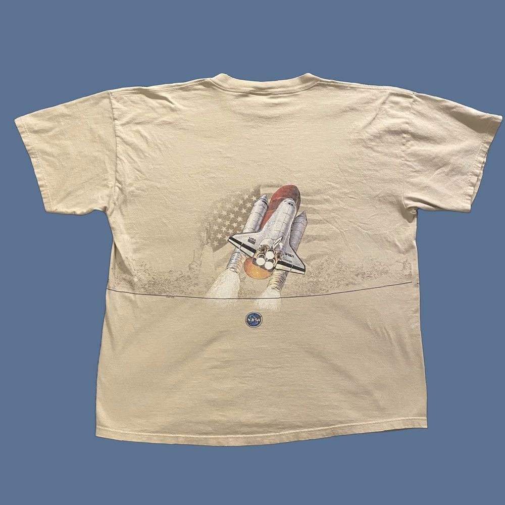 Vintage Tultex Space Center Houston Space Shuttle T Shirt Beige Men S 2xl Space 90s Usa Shirt