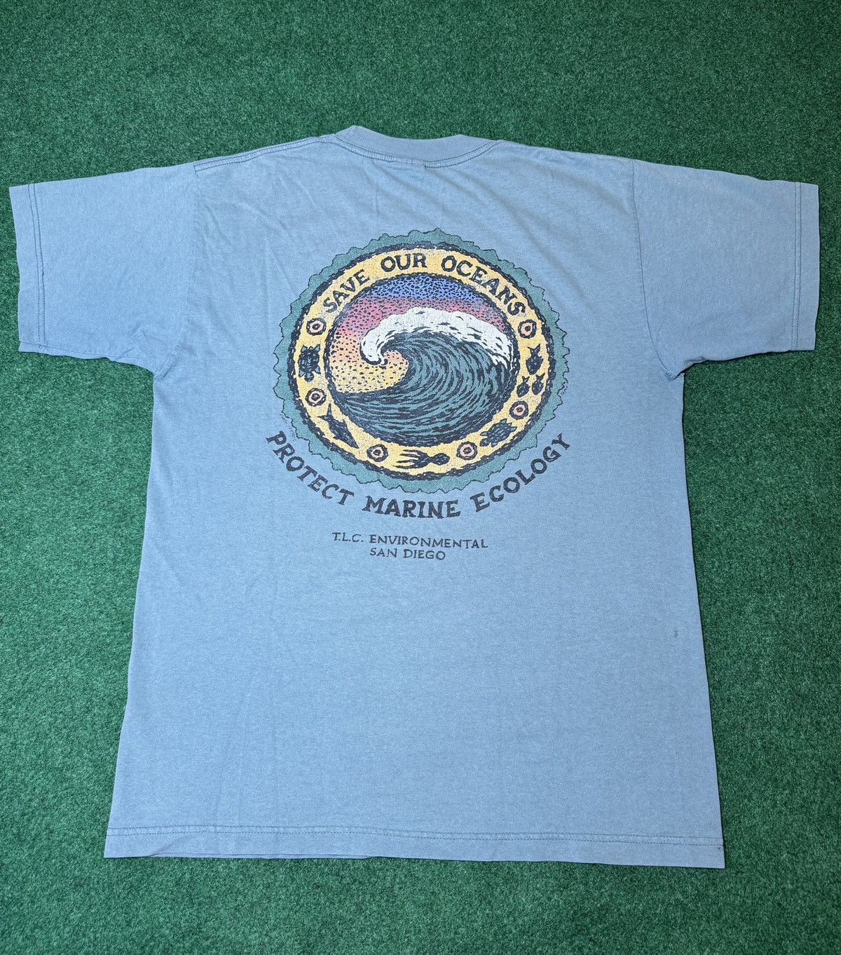 Vintage 90s Save Our Ocean Environmental Ecology T Shirt