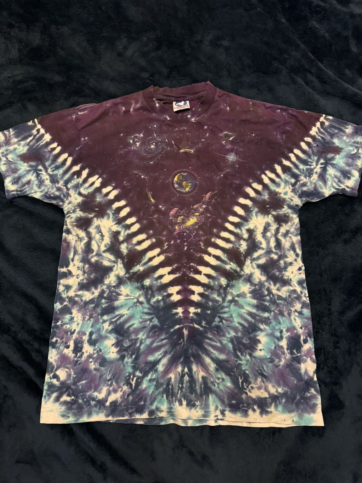 Vintage Liquid Blue Space Galaxy Tee