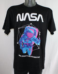 Nasa Geometric Black T Shirt Mens L Astronaut