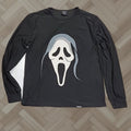 Vintage Ghost Face Scream Big Graphic Print Long Sleeve Shirt Men S Medium