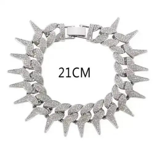 Jewelry 2 3cm Width Spike Diamond Shining Bracelet