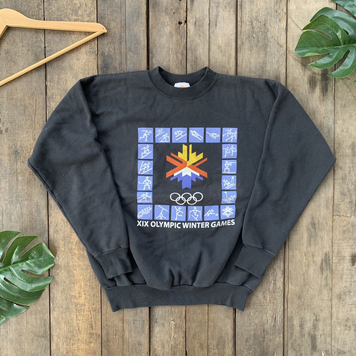 Vintage Xix Olympic Winter Games Crewneck Sweatshirt T-Shirts, Hoodie | FlexRushtees.com