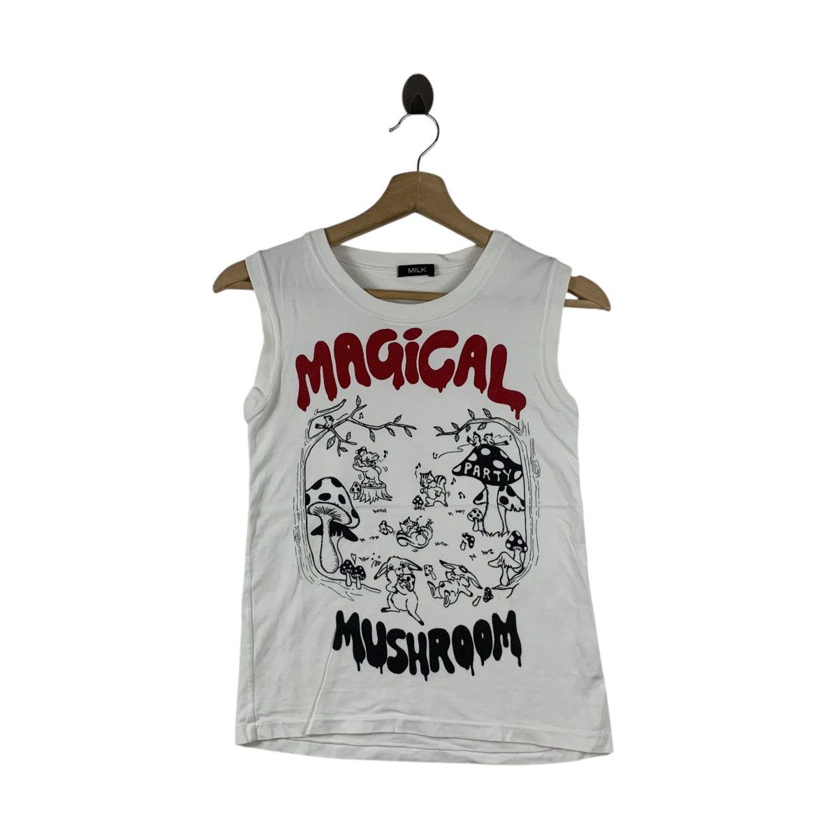 Vintage Milk Japan Punk Magical Mushroom Party Tee Shirt Tank Top