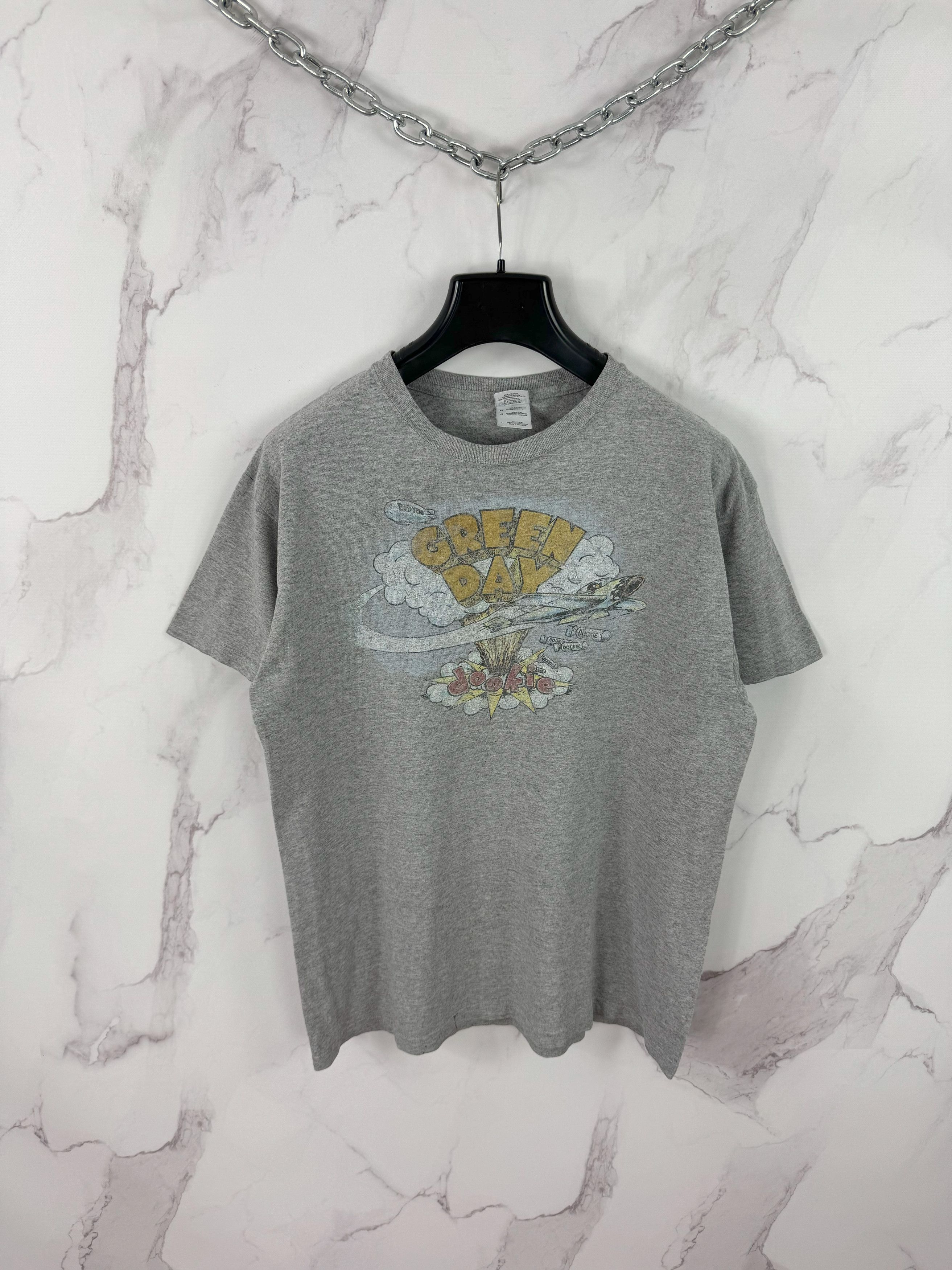 Band Tees Vintage Green Day Dookie Big Logo Punk Rock T Shirt Size L Hoodie, Sweatshirt | FlexRushtees.com