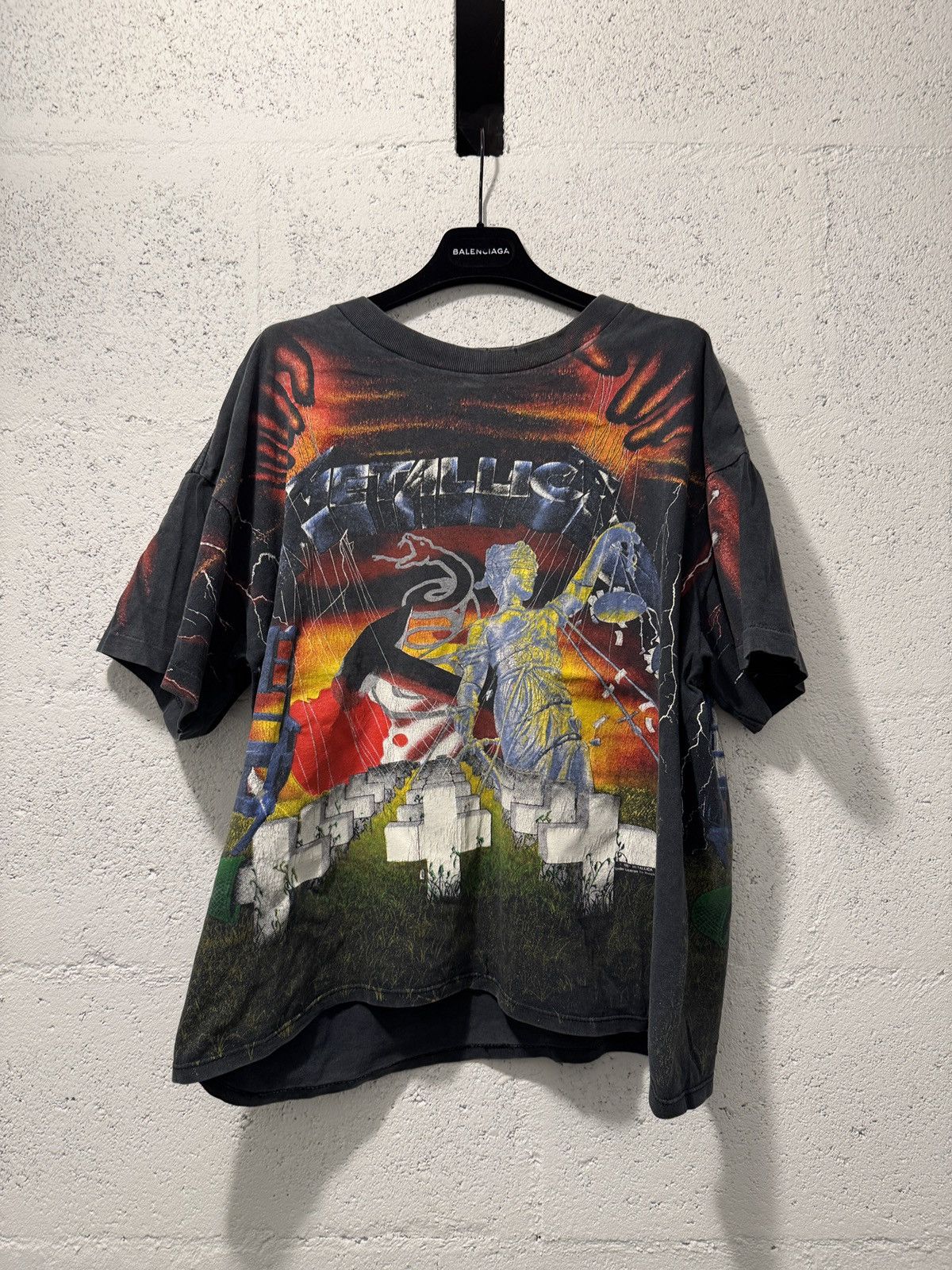Band Tees Rare Og Grail Metallica Aop 1991 Brockum Cross Tee Hoodie, Sweatshirt | FlexRushtees.com