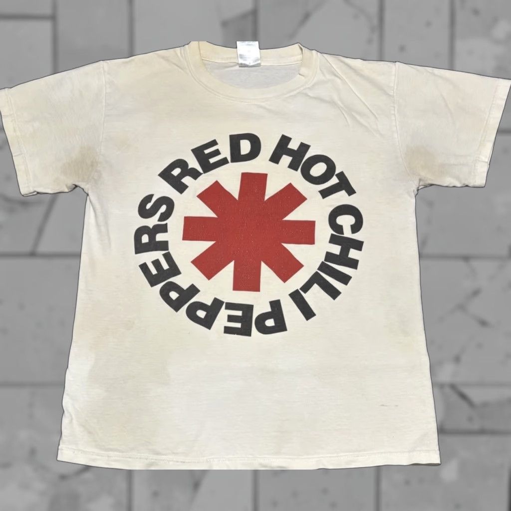 Delta Vintage Red Hot Chili Peppers T Shirt Mens Small White Crew Neck 90s Graphic Print Distressed Hoodie, Sweatshirt
